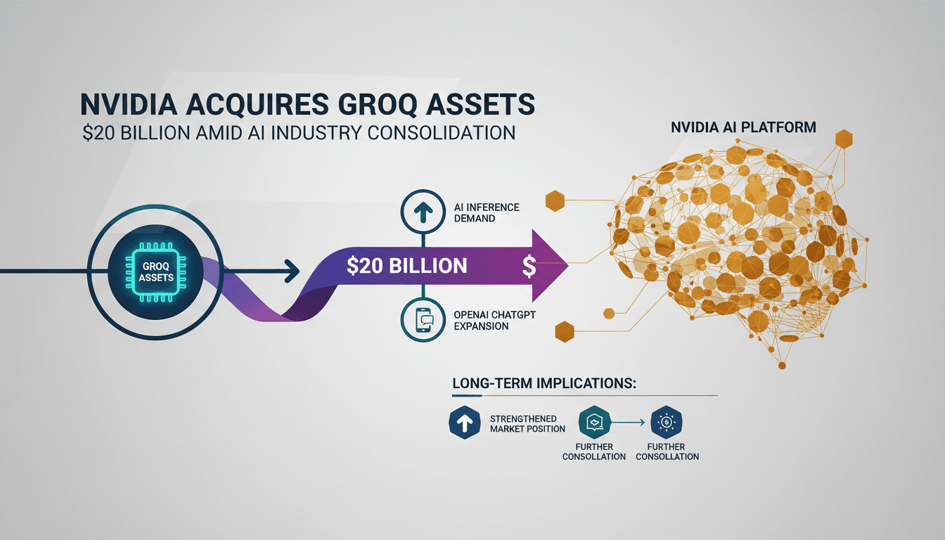 Nvidia Acquires Groq Assets for $20 Billion Amid AI Industry Consolidation