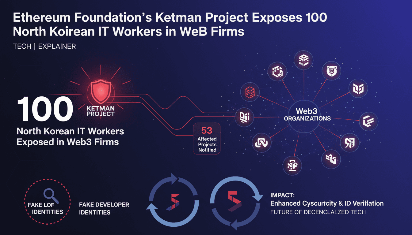 Ethereum Foundation's Ketman Project Exposes 100 North Korean IT Workers in Web3 Firms