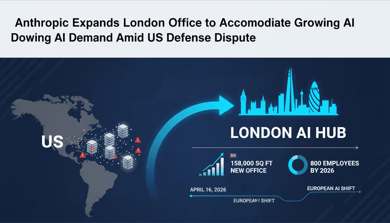 Anthropic Expands London Office to Accommodate Growing AI Demand Amid US Defense Dispute
