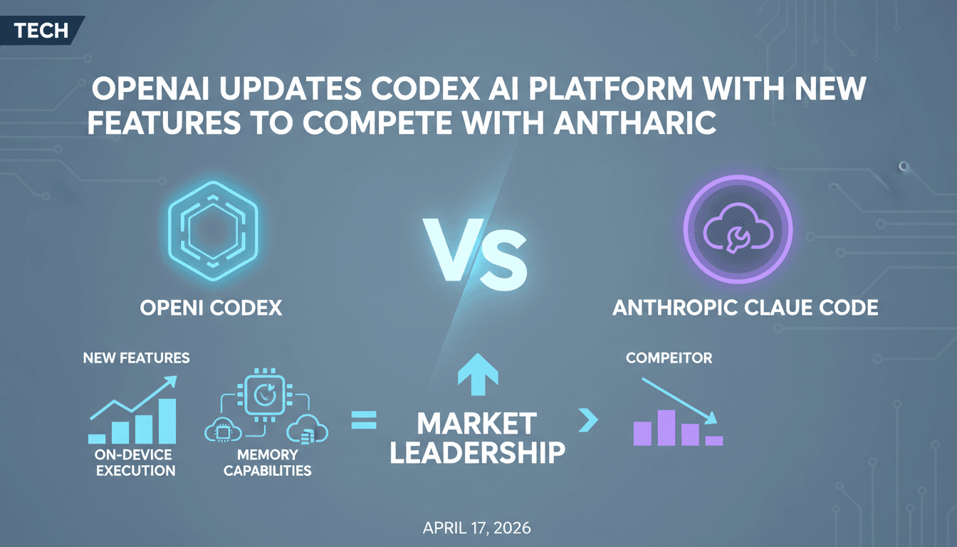 OpenAI Updates Codex AI Platform with New Features to Compete with Anthropic