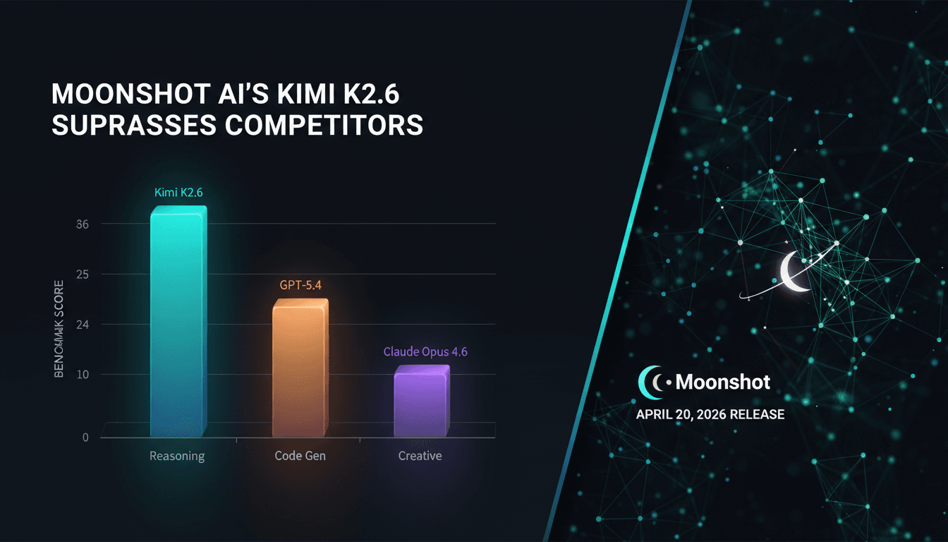 Moonshot AI Launches Kimi K2.6 Model Surpassing Major Competitors