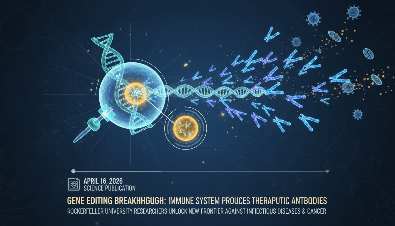 Breakthrough in Gene Editing Enables Immune System to Produce Therapeutic Antibodies