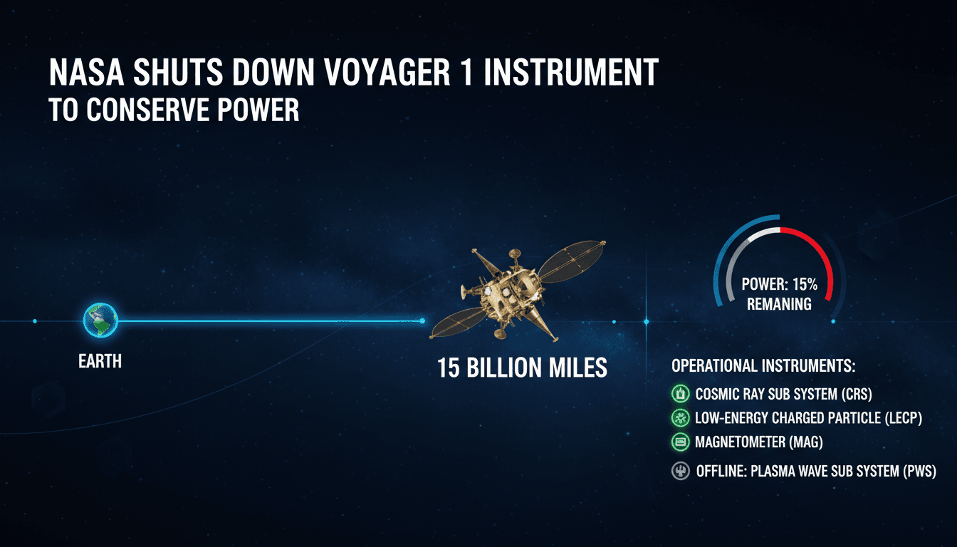 NASA Shuts Down Voyager 1 Instrument to Conserve Power