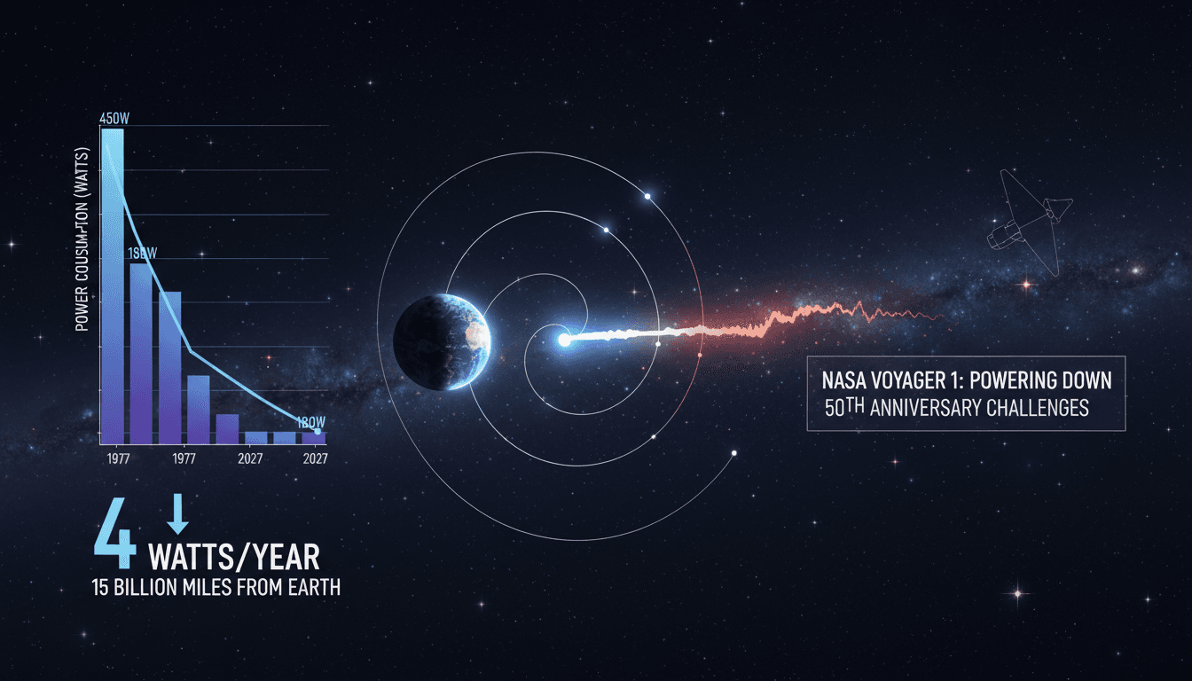 NASA Voyager 1 Faces Power Challenges as It Approaches 50th Anniversary