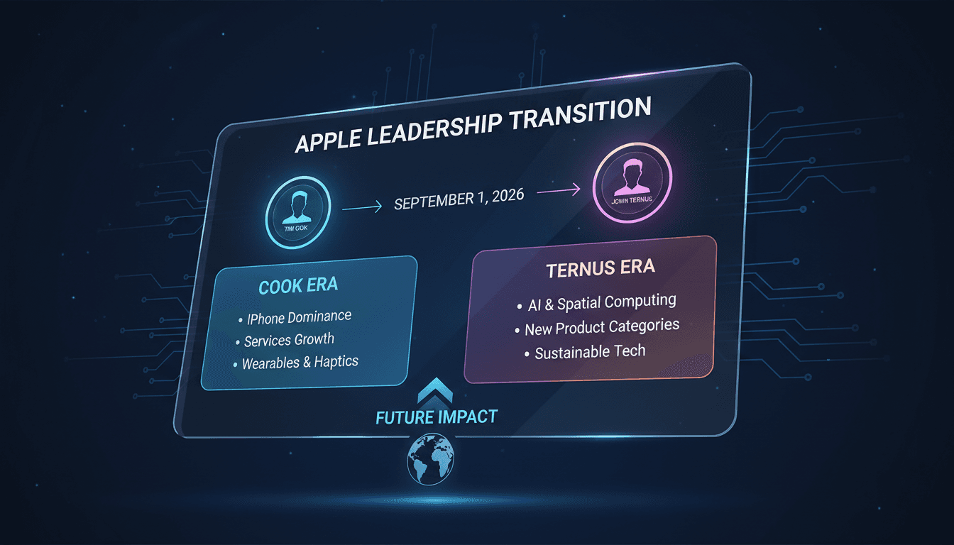 Tim Cook announces resignation as CEO of Apple with John Ternus set to succeed