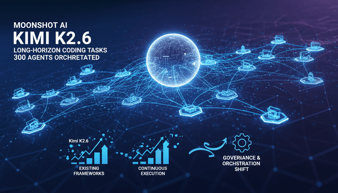 Moonshot AI launches Kimi K2.6 for long-horizon coding tasks