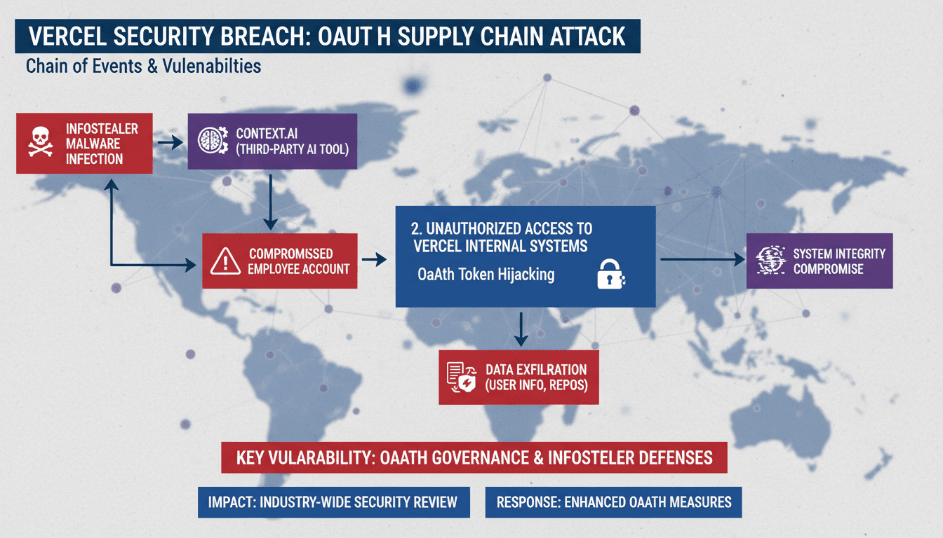 Vercel Security Breach Exposes OAuth Vulnerabilities in Supply Chain