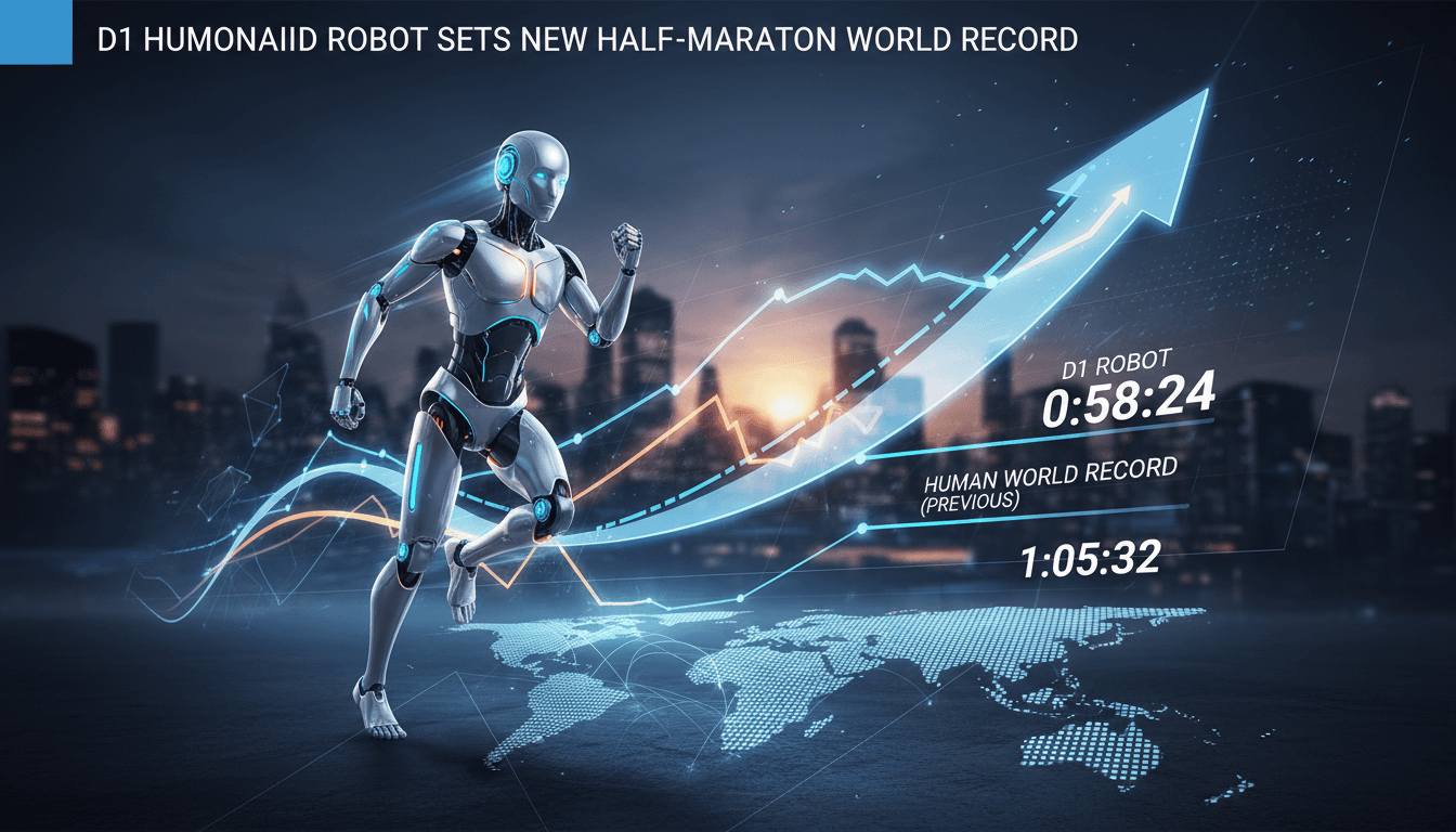 D1 humanoid robot sets new half-marathon world record