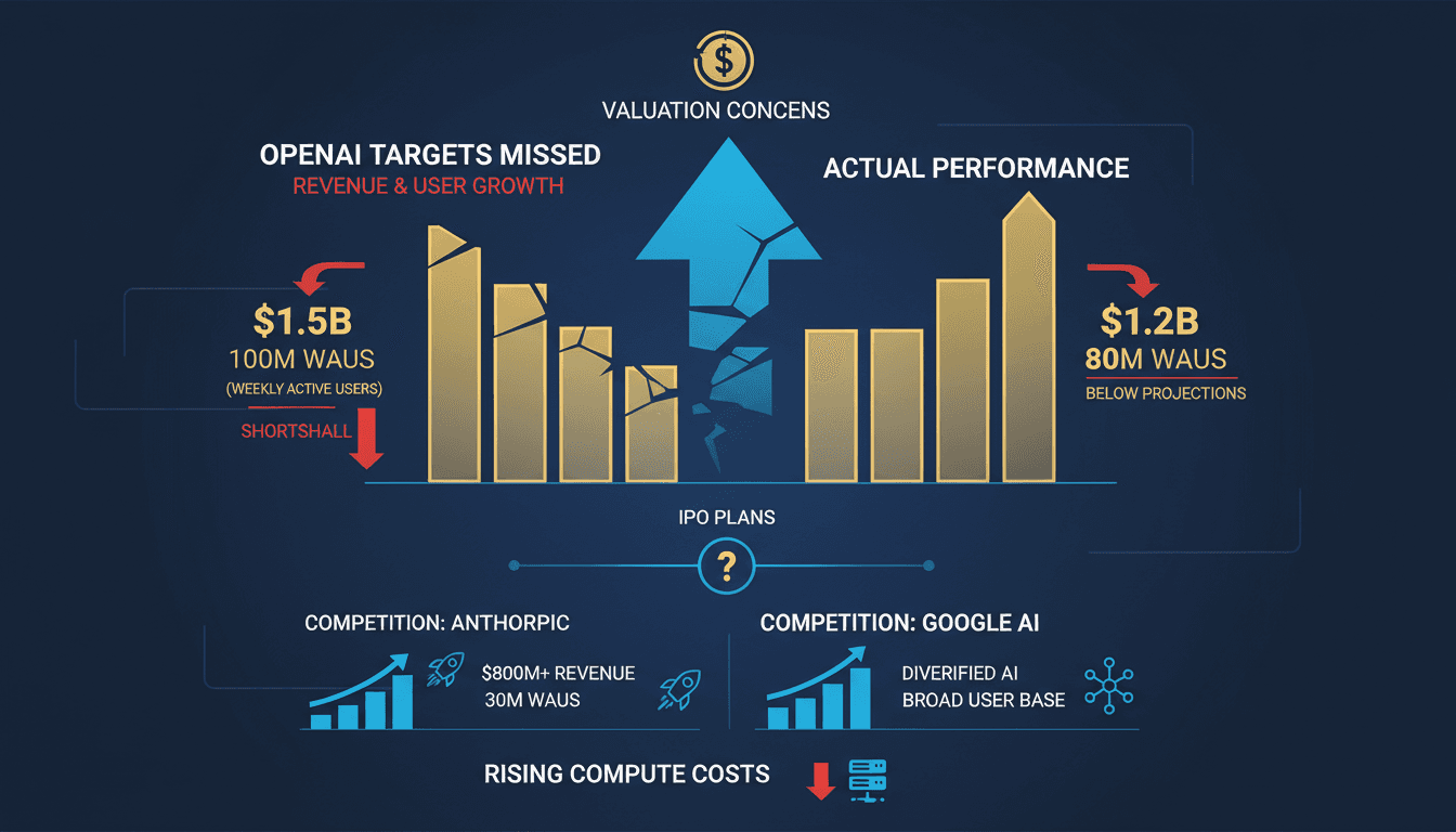 OpenAI Fails to Meet Revenue and User Growth Targets Ahead of IPO Plans