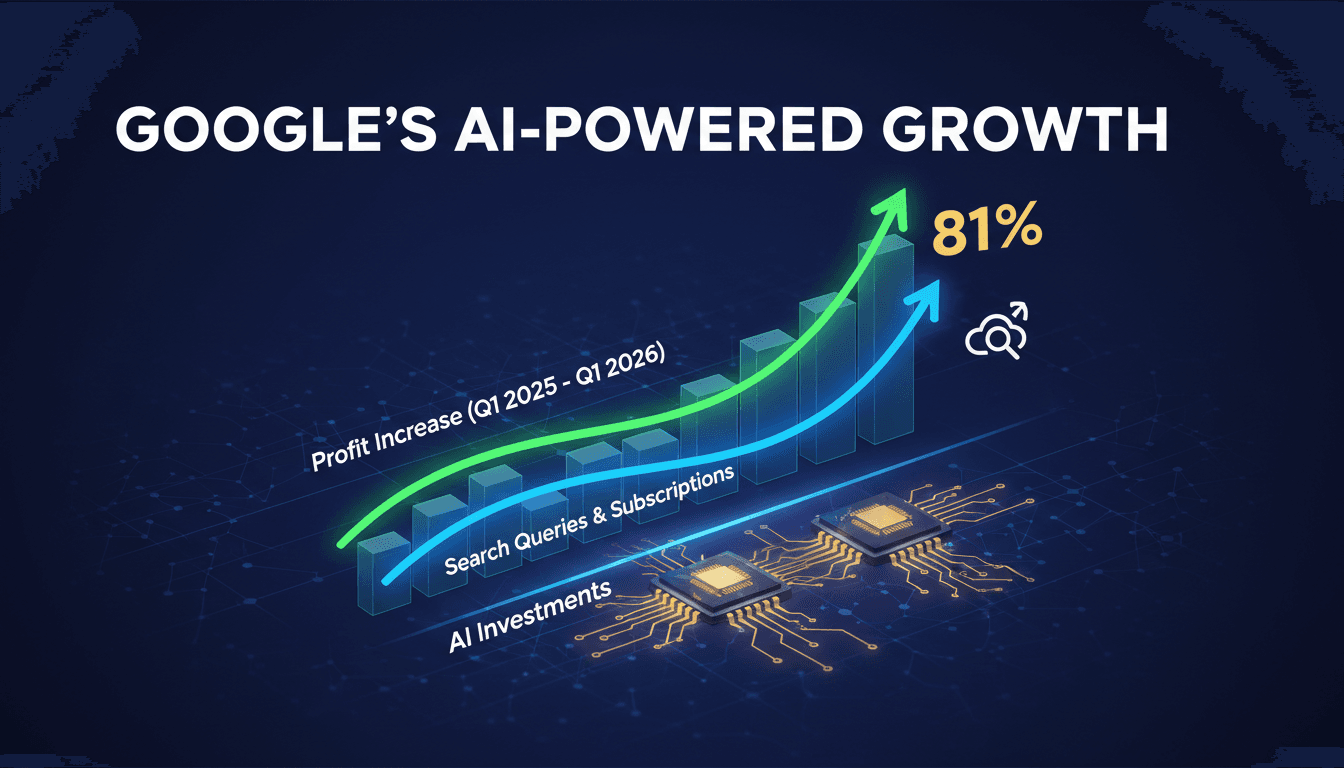 Google reports 81% profit increase and record search queries driven by AI investments