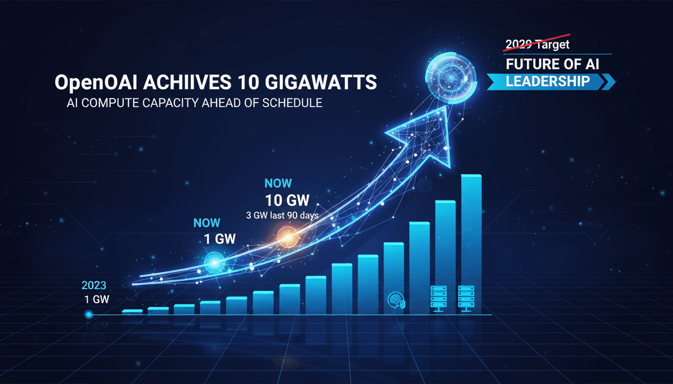OpenAI achieves 10 gigawatts of AI compute capacity ahead of schedule