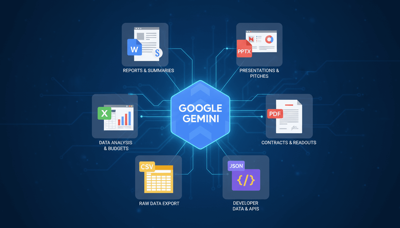 Google Gemini chatbot enhances productivity with new file generation feature