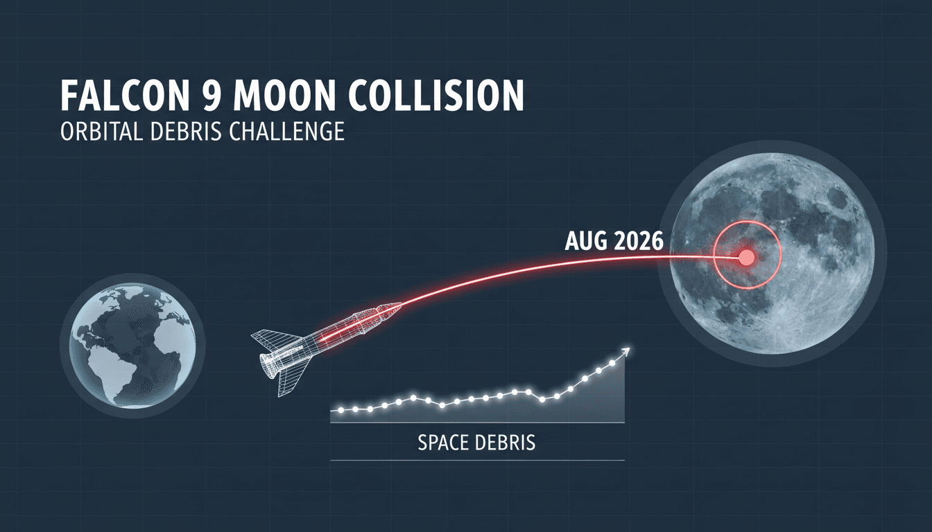 SpaceX Falcon 9 rocket booster set to collide with the moon in 2026