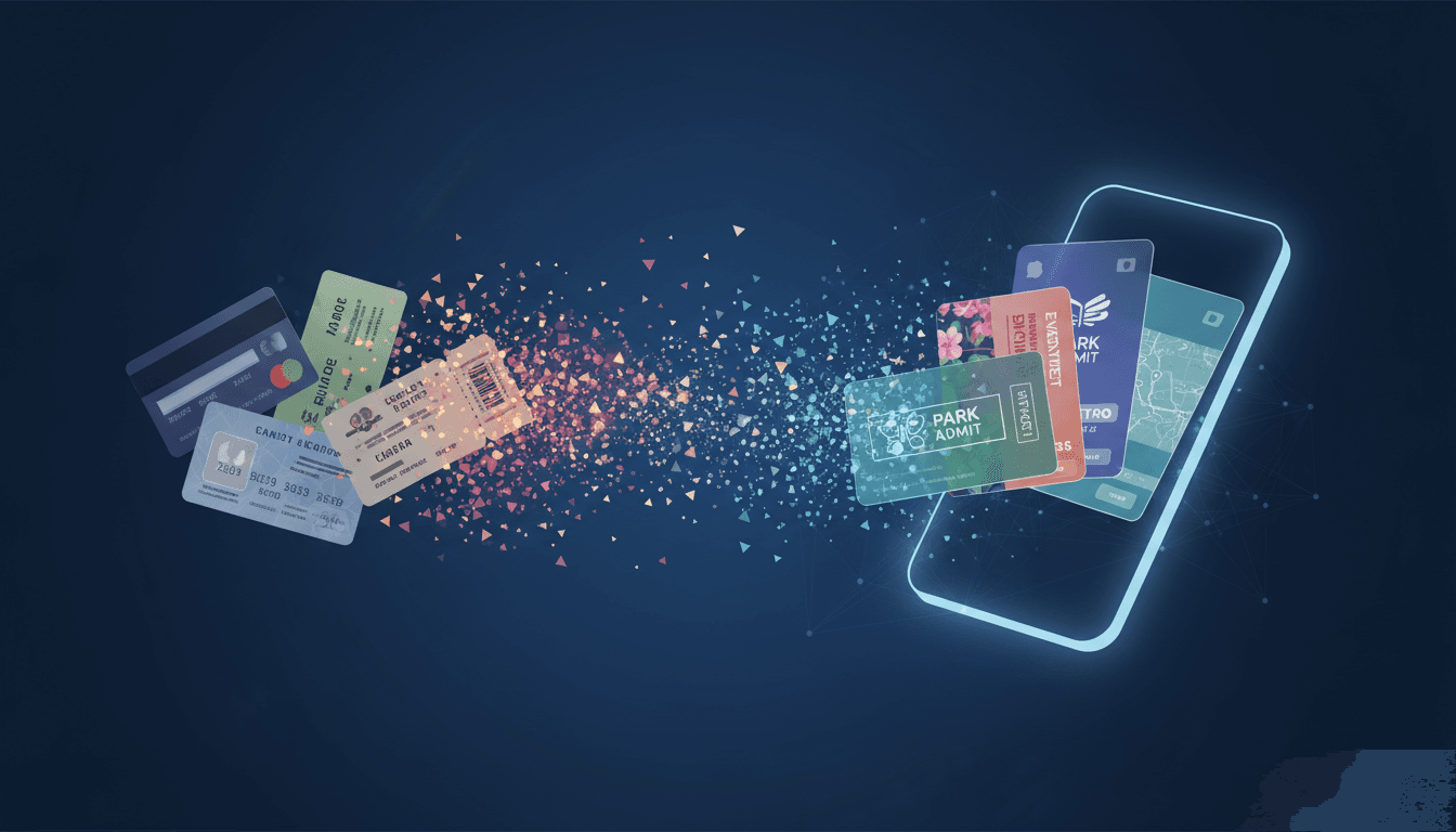 Apple Wallet app showcasing customizable digital passes feature