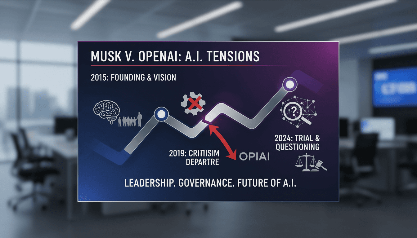 Elon Musk and OpenAI trial courtroom scene