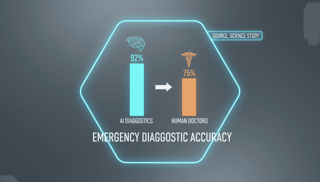 AI diagnostic accuracy compared to human doctors in emergencies