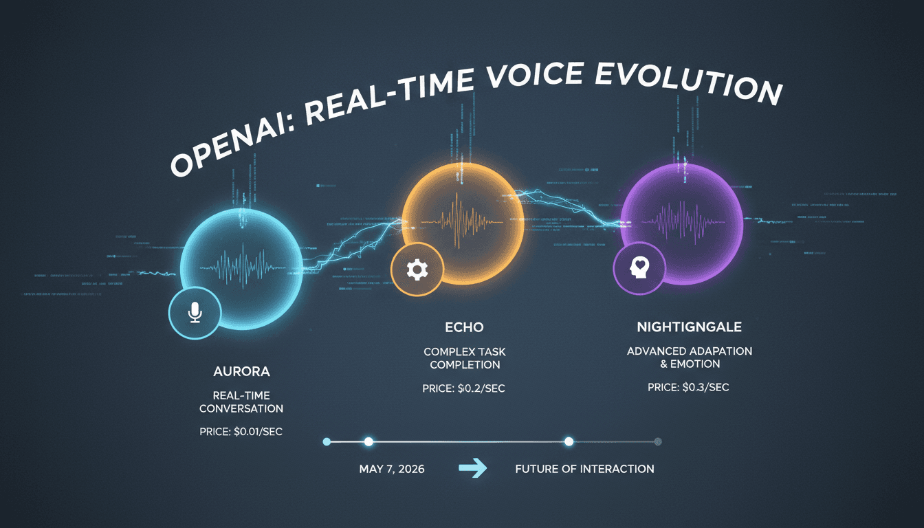 OpenAI's new voice models for real-time applications showcased in an infographic.