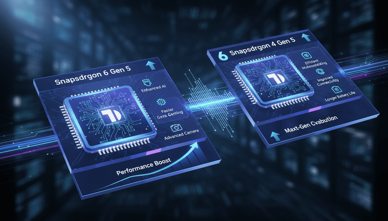 Qualcomm Snapdragon 6 Gen 5 and 4 Gen 5 processors announcement