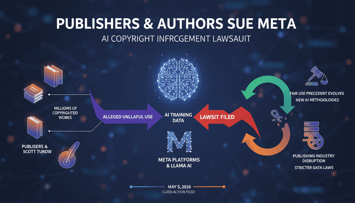 Publishers and Scott Turow Sue Meta for Copyright Infringement in AI Training