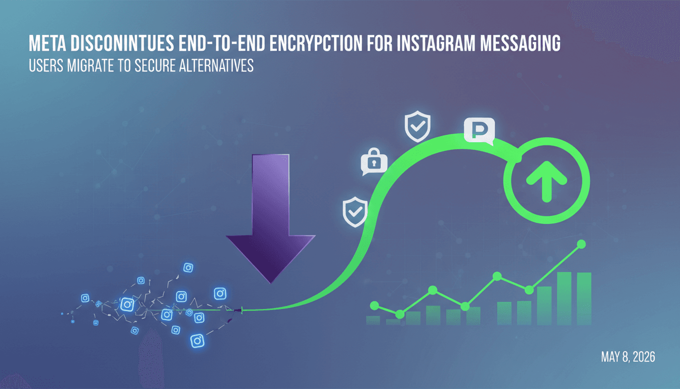 Illustration of Instagram messaging with a focus on privacy concerns.