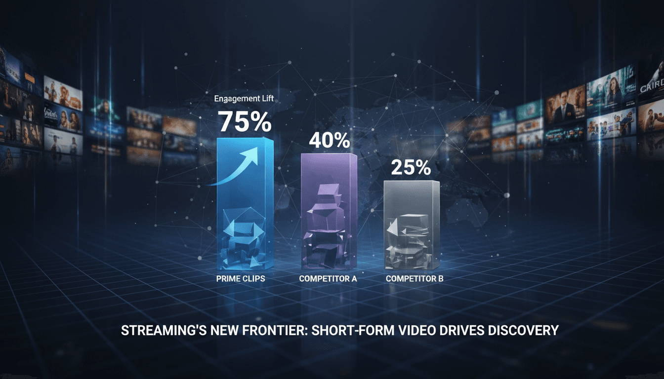 Amazon Prime Video Clips feature showcasing vertical video feed