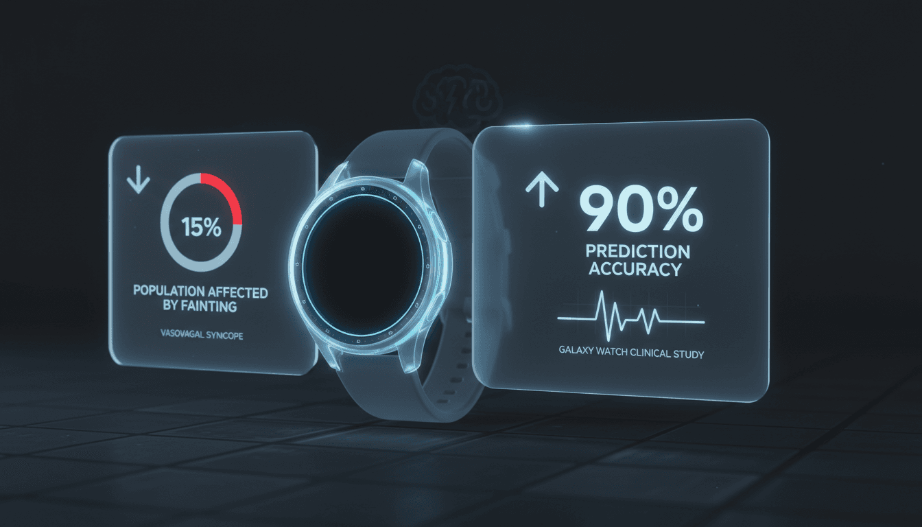 Samsung Galaxy Watch displaying fainting prediction feature