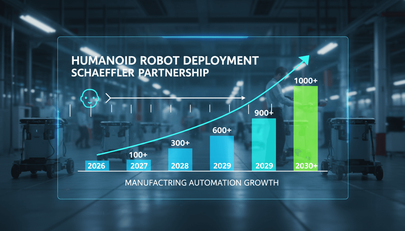 Humanoid robot in a manufacturing facility