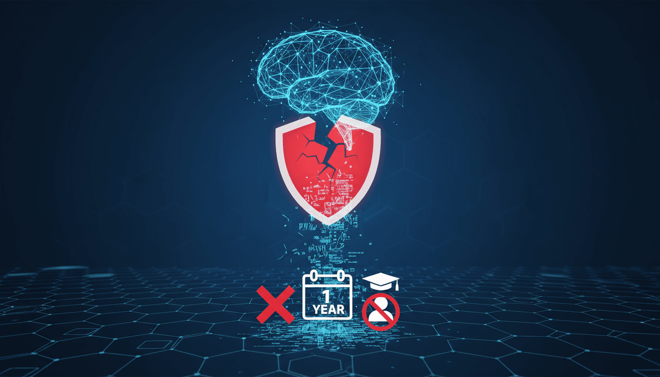 Illustration of ArXiv's new policy on AI-generated content in research papers.