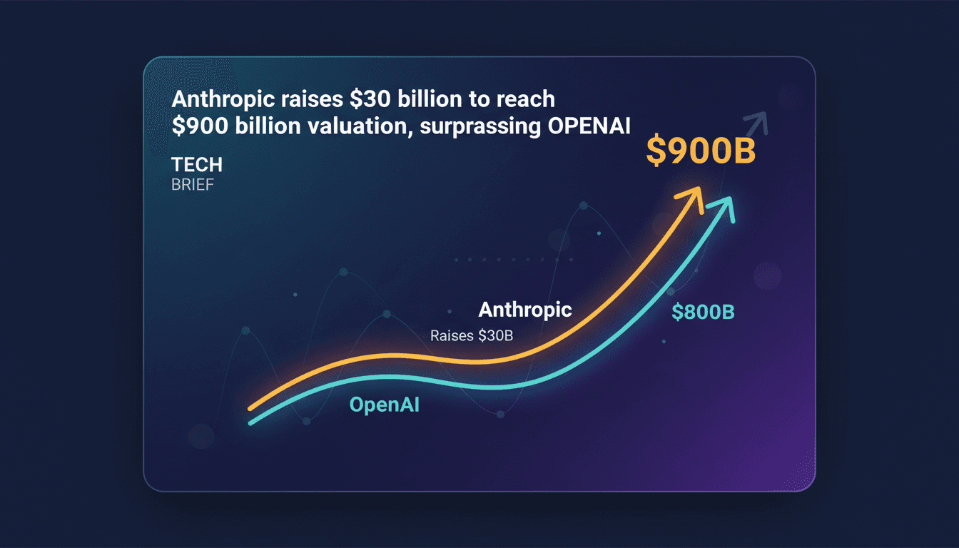 Anthropic logo with a financial growth chart background