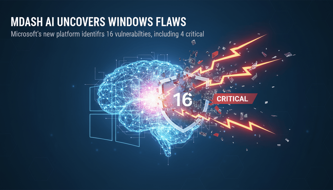 Microsoft launches MDASH AI security platform uncovering 16 Windows vulnerabilities