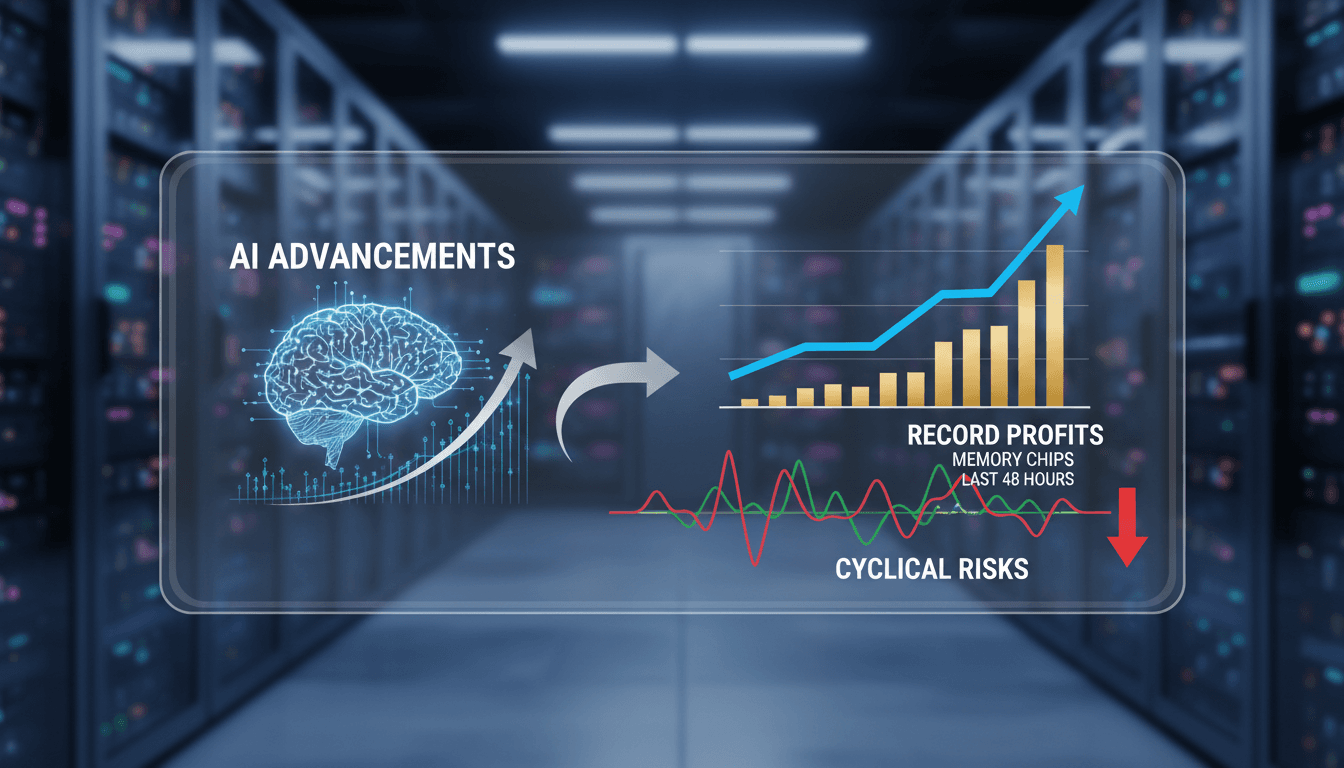 Graph illustrating the rise in AI chip market profits and associated risks.
