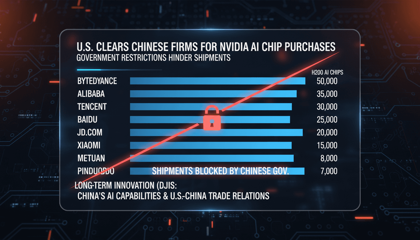 U.S. Clears Chinese Firms for Nvidia AI Chip Purchases Amid Government Restrictions