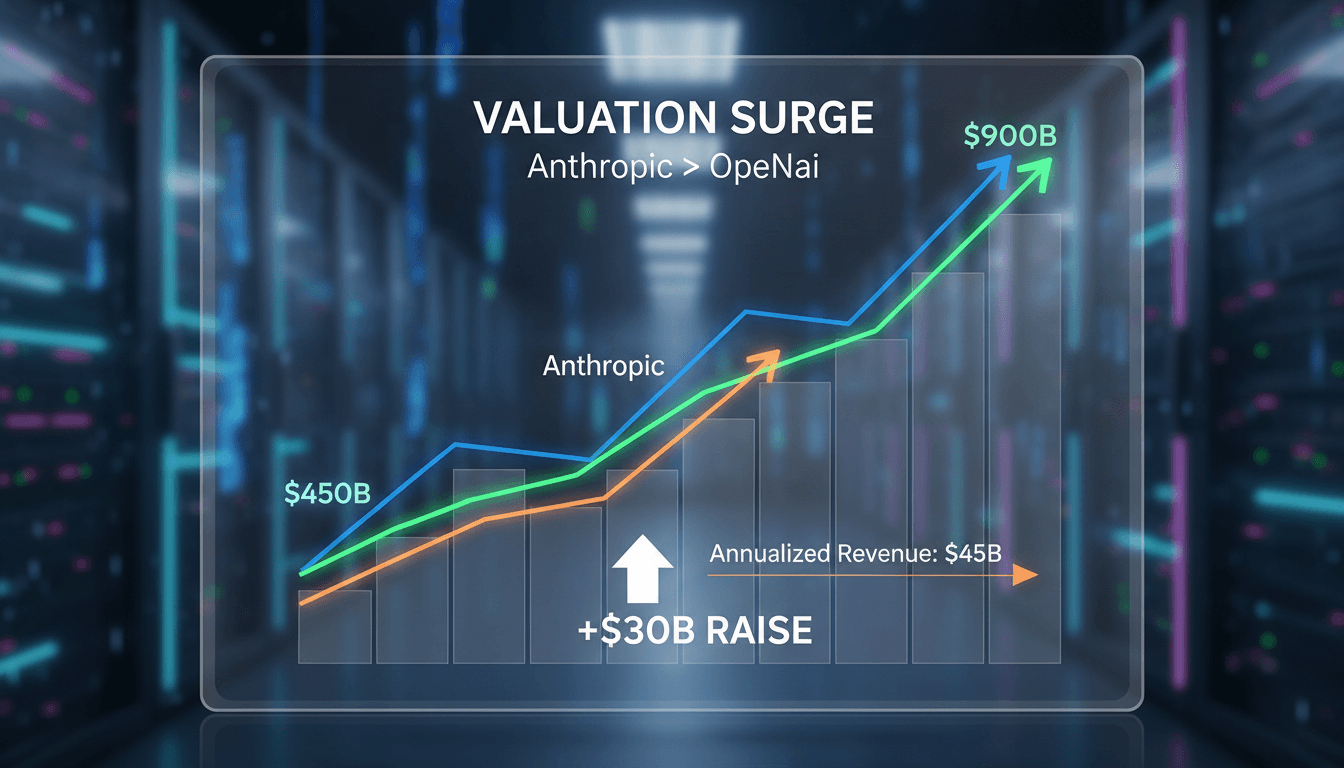 Anthropic raises $30 billion to reach $900 billion valuation surpassing OpenAI
