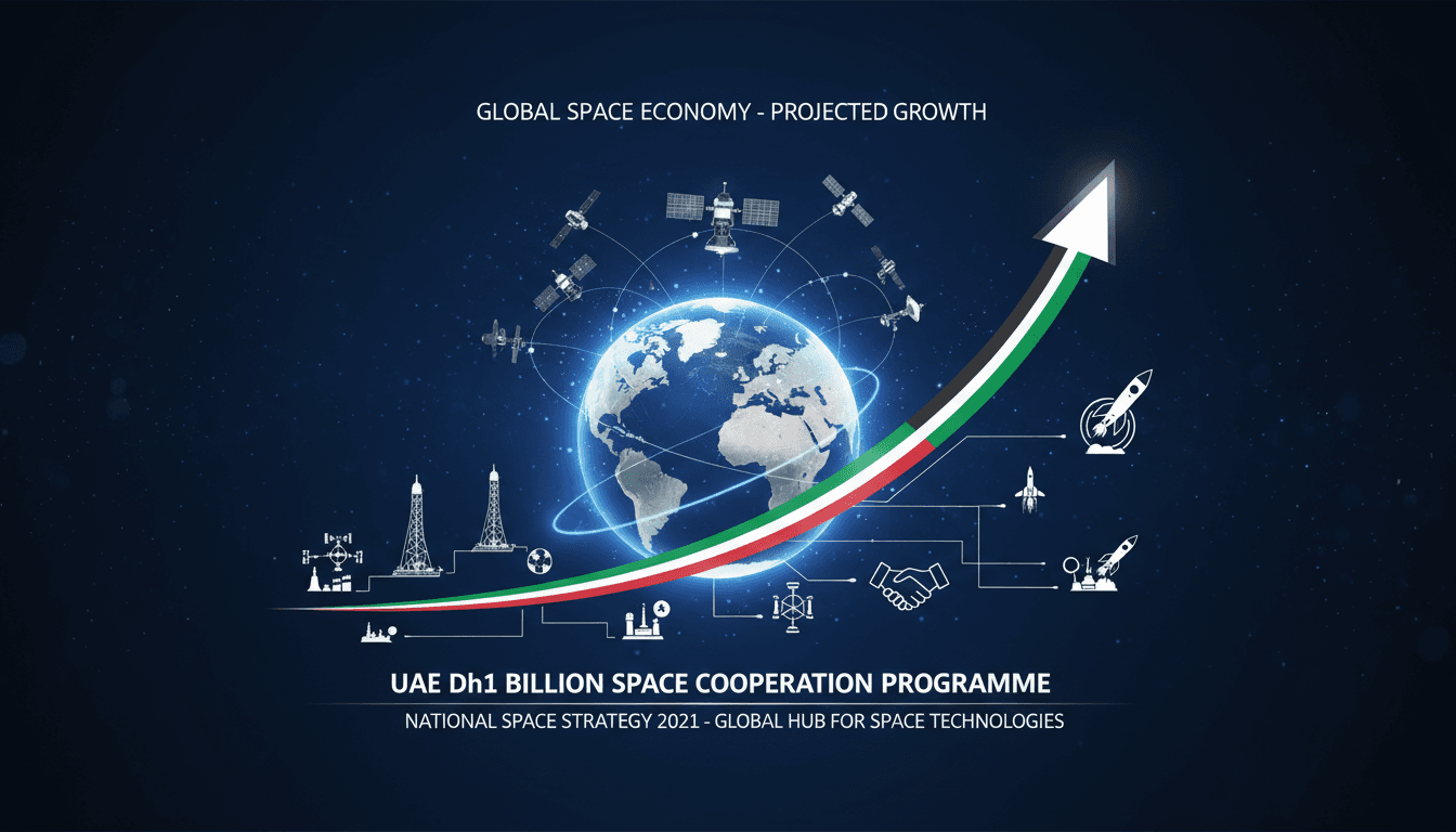 Sheikh Hamdan bin Mohammed bin Rashid Al Maktoum announcing the space cooperation programme.