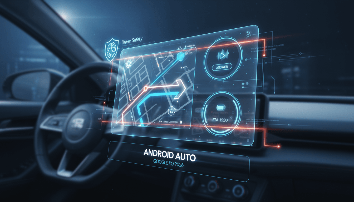 Google I/O 2026 event showcasing Android Auto updates