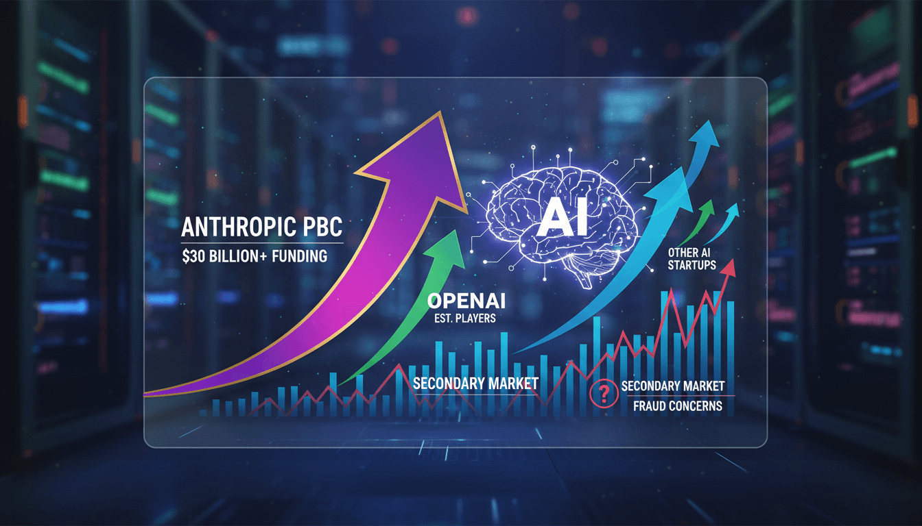 Anthropic PBC logo with a backdrop of AI technology imagery.