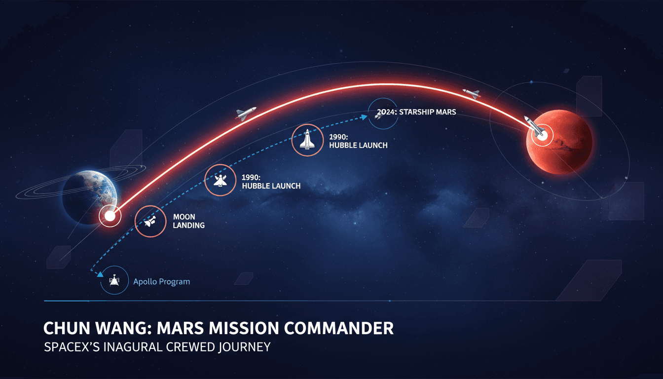 Chun Wang appointed Mission Commander for SpaceX's first crewed Mars mission