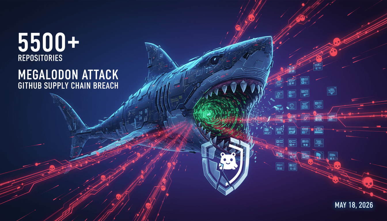Illustration of the Megalodon attack impact on GitHub repositories