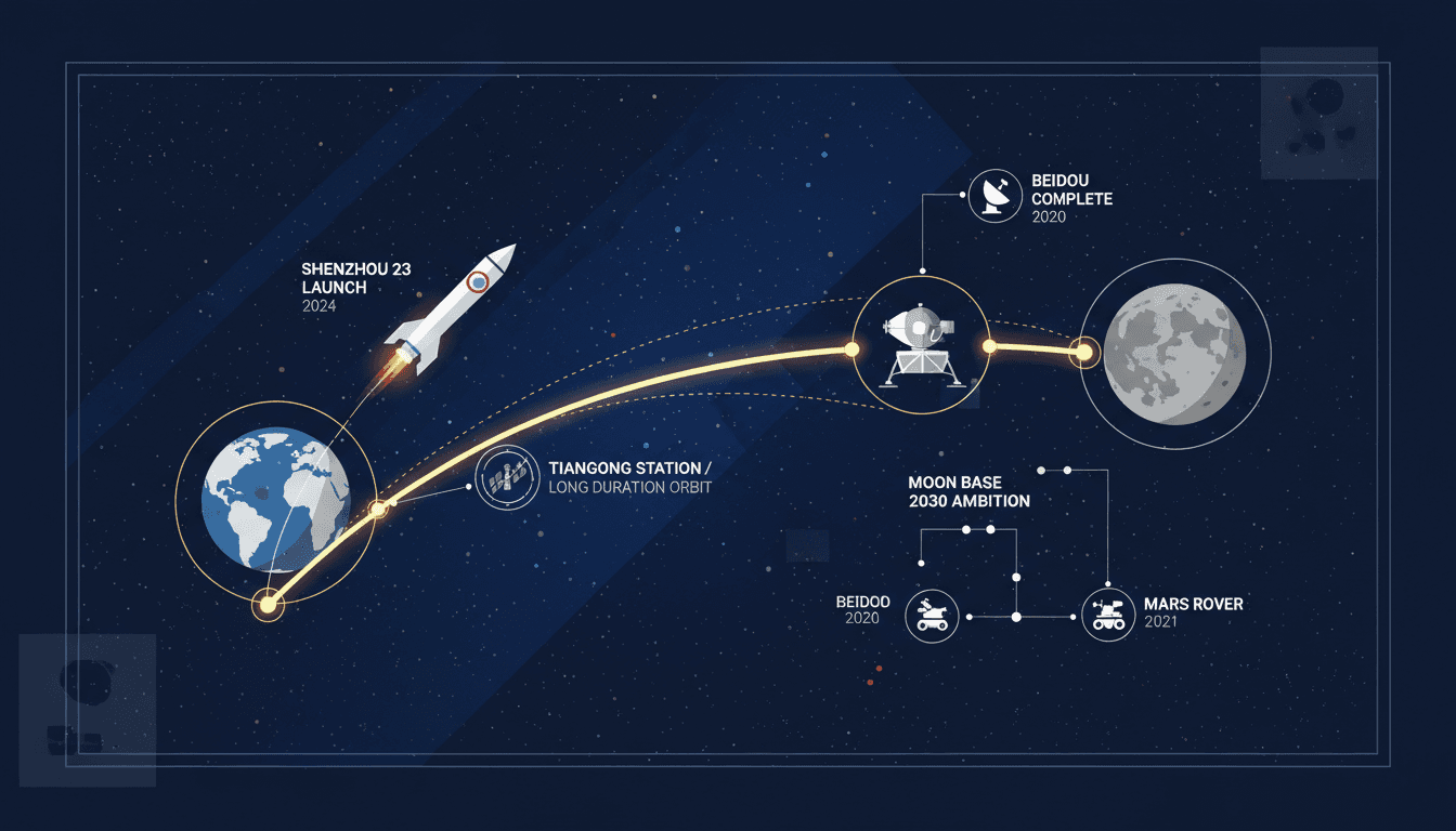 Astronauts aboard the Shenzhou 23 mission heading to Tiangong space station