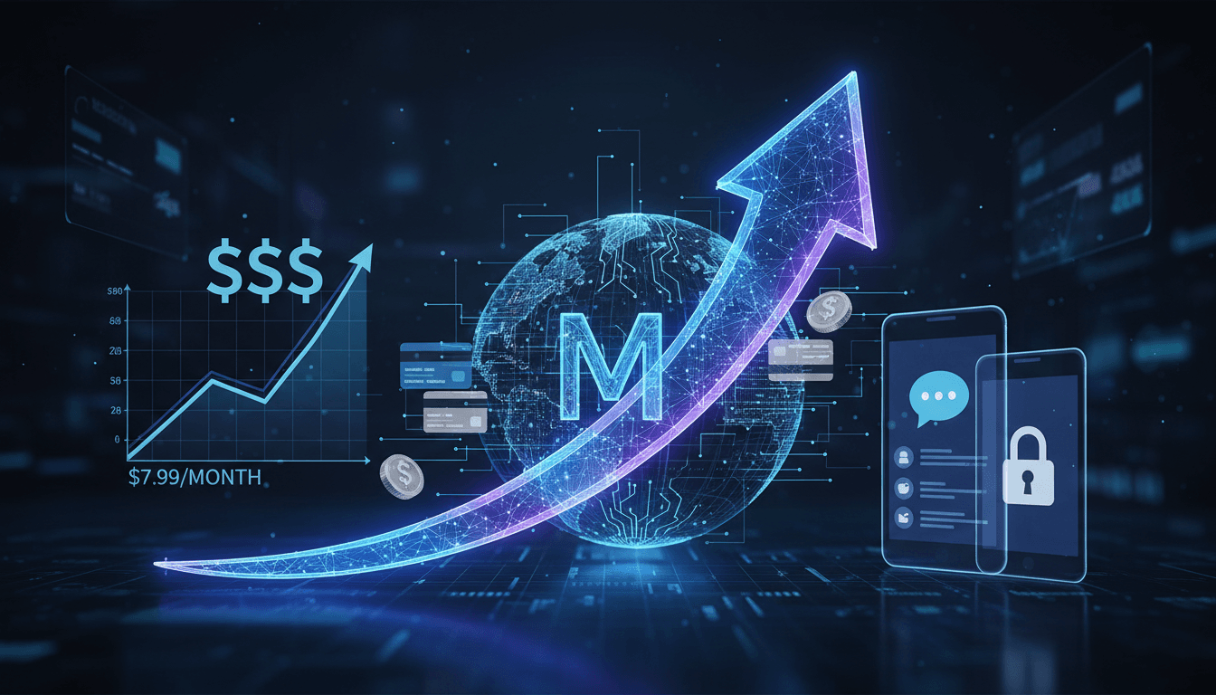Meta Platforms logo with a visual representation of subscription services.