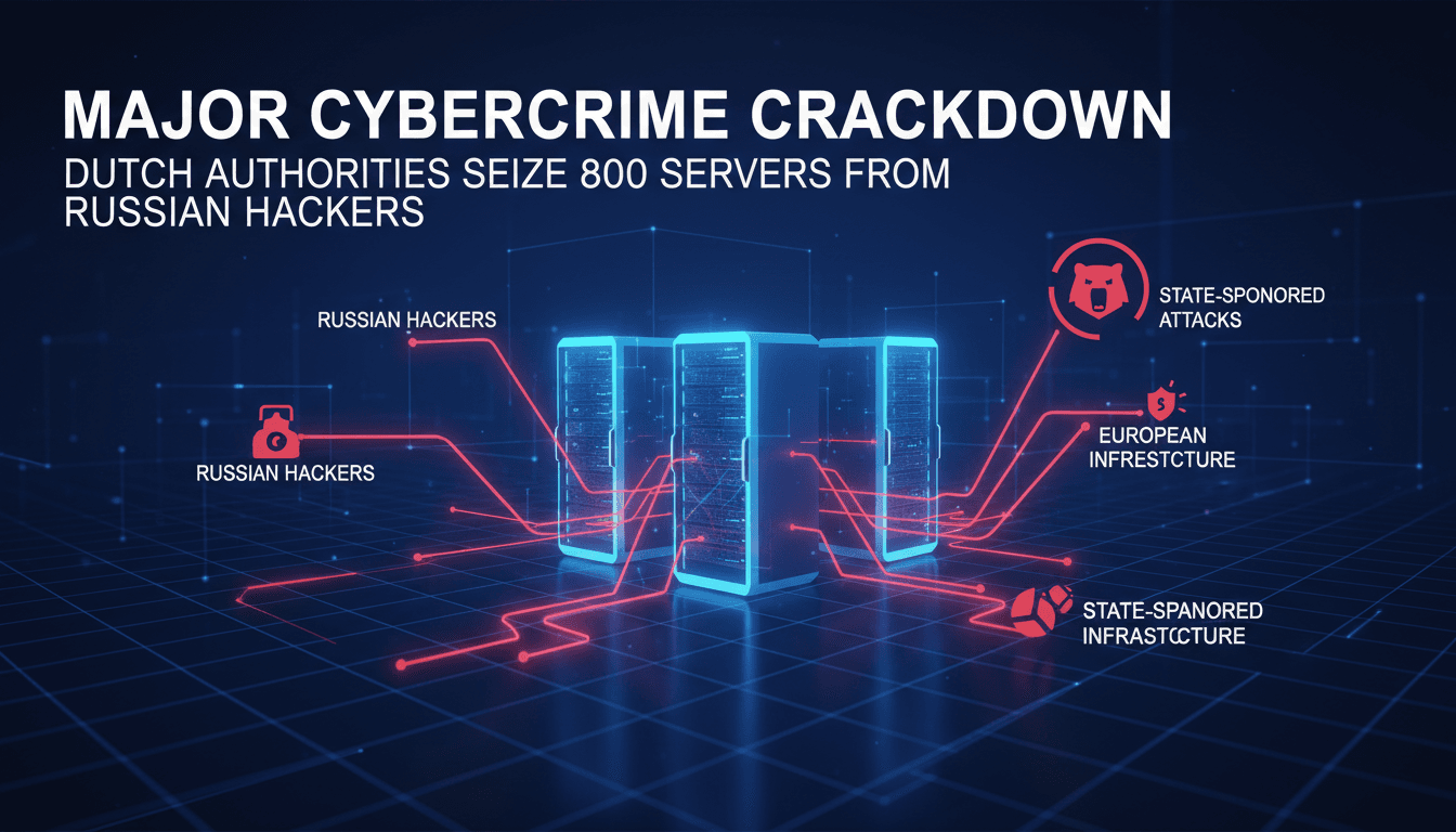 Dutch authorities conducting a cybercrime operation against Russian hackers.