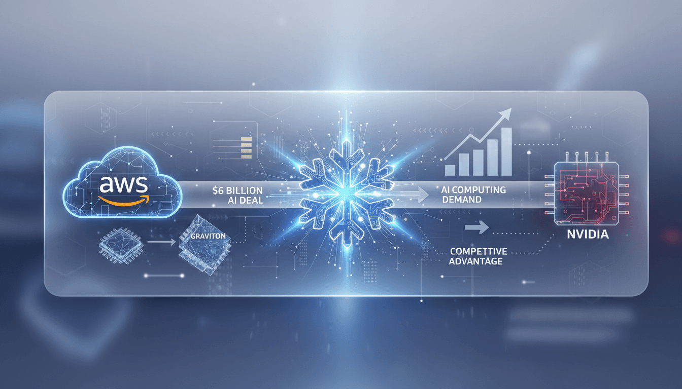 Snowflake and AWS partnership announcement graphic