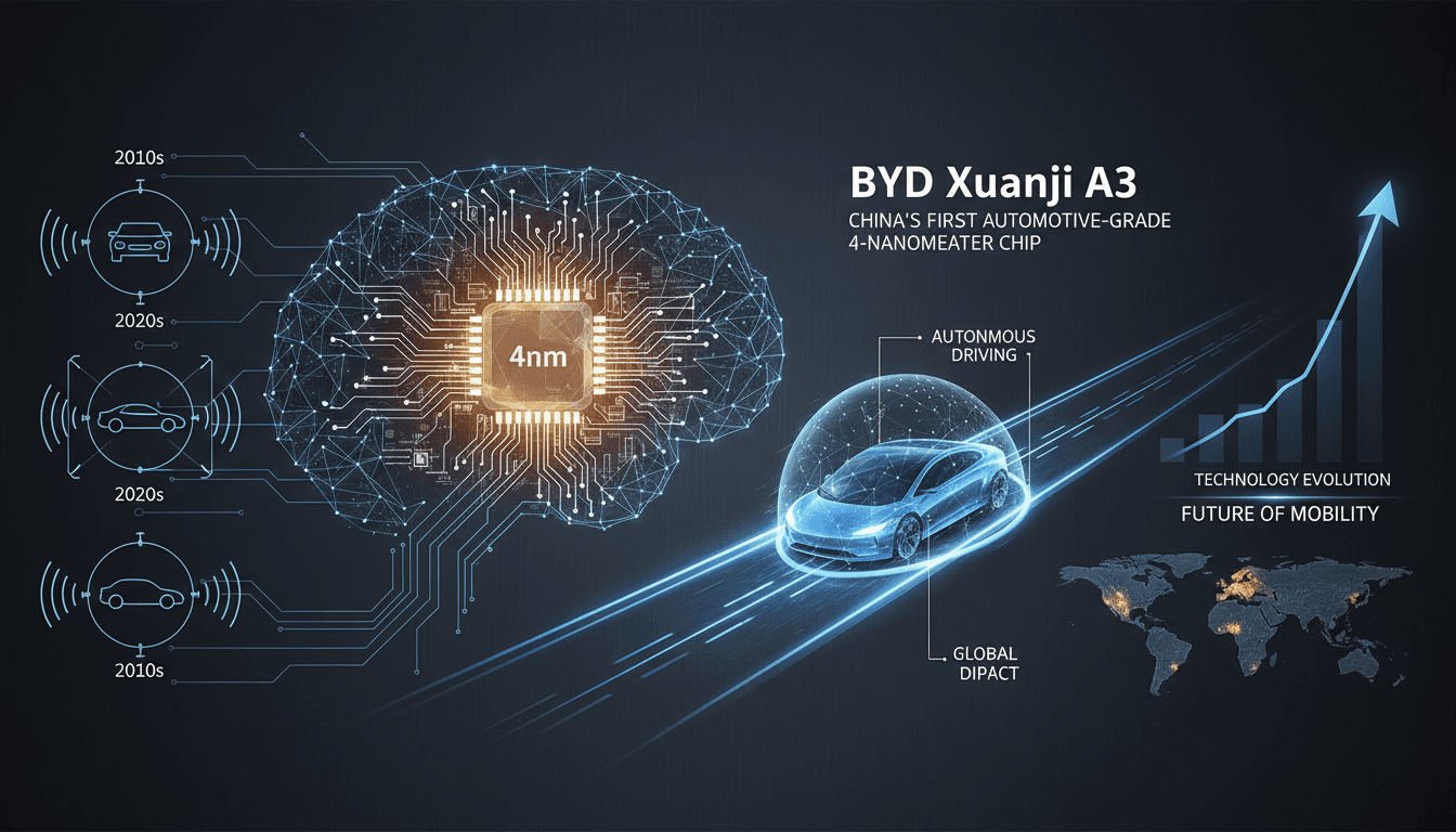 BYD's Xuanji A3 chip for autonomous driving technology