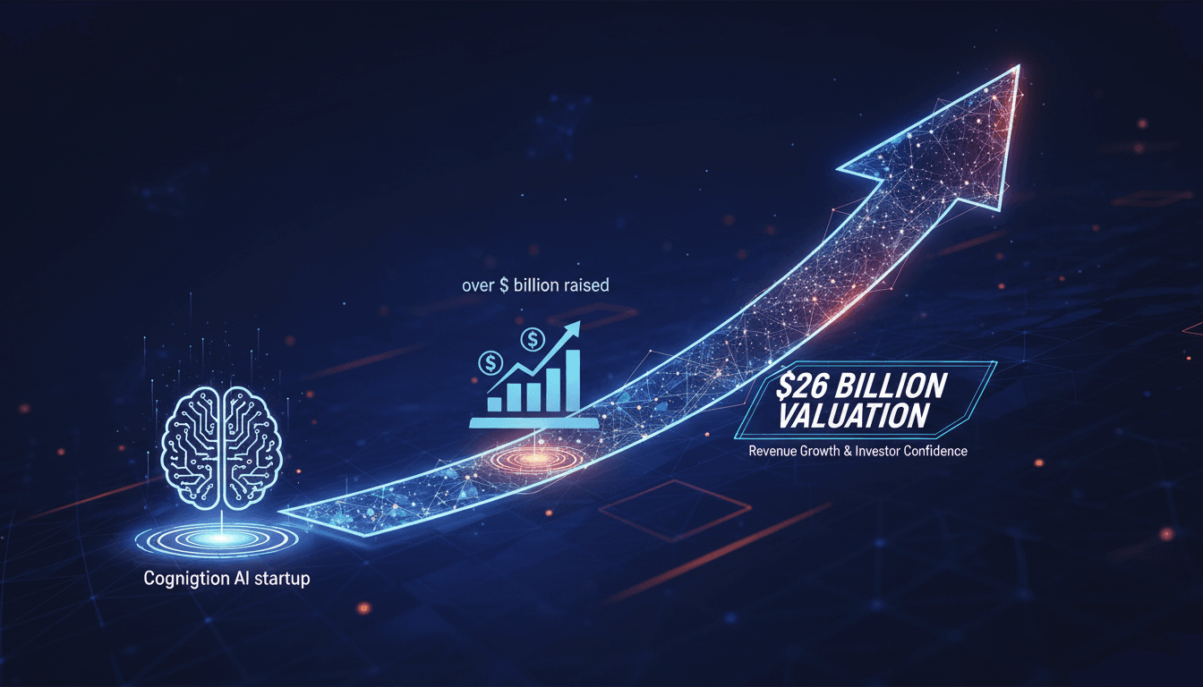 Infographic showing Cognition AI's funding and revenue growth