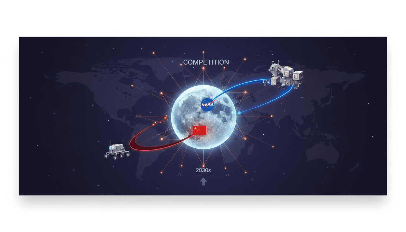 NASA's plans for a permanent lunar base and the space race with China.