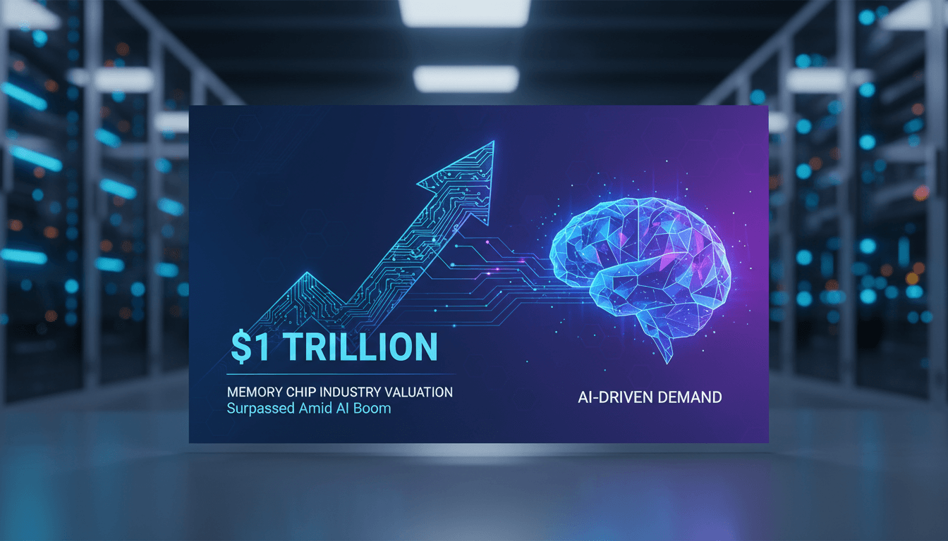 Graph showing the valuation growth of the memory chip industry driven by AI demand.