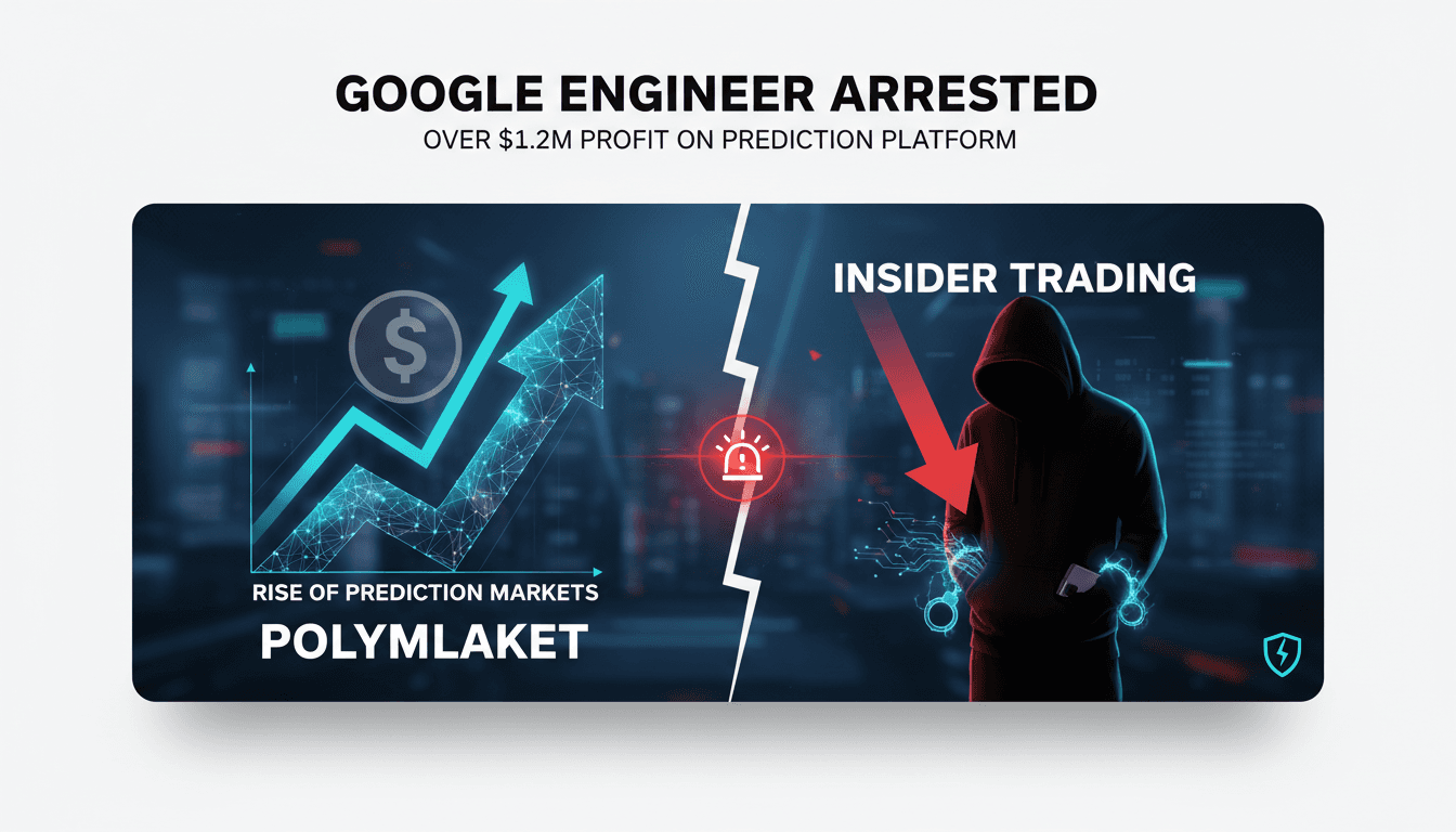 Google engineer Michele Spagnuolo arrested for insider trading on prediction market platform.