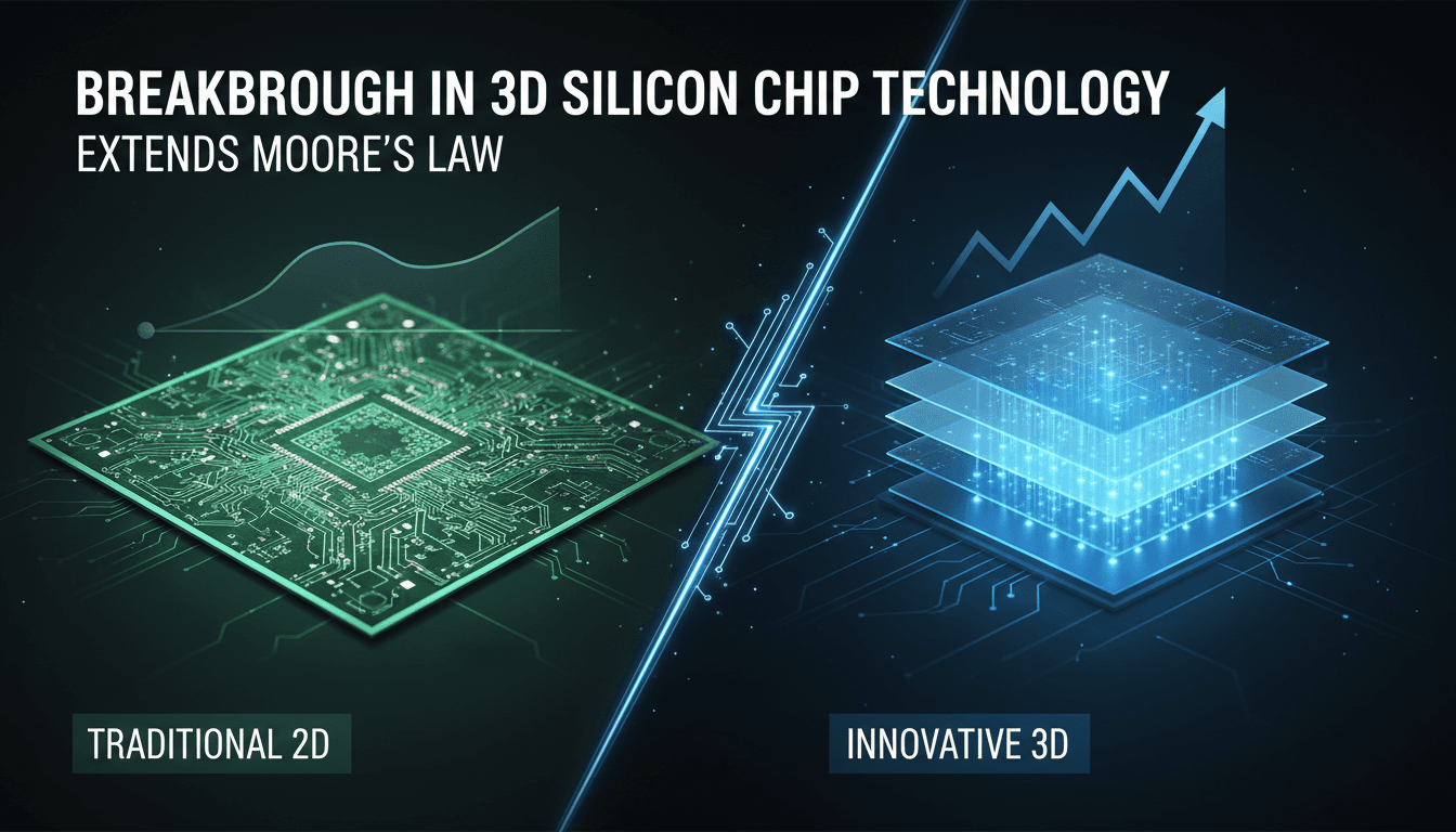 Breakthrough in 3D Silicon Chip Technology Extends Moore's Law