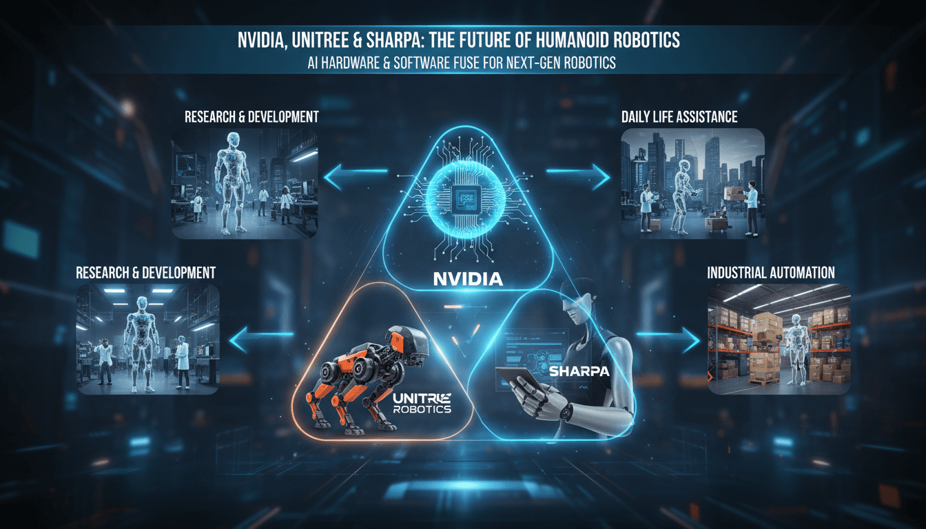 Nvidia, Unitree Robotics, and Sharpa collaboration on humanoid robotics