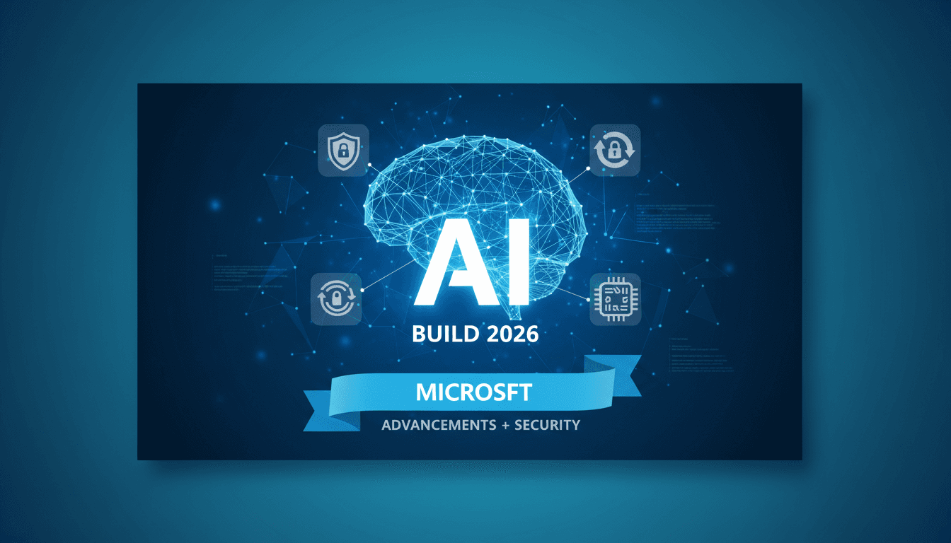 Microsoft Build 2026 event showcasing AI advancements and security features.